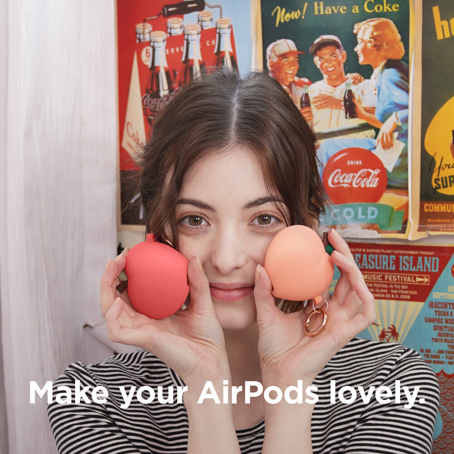 Peach Case for AirPods 1 & 2 [2 Colors]