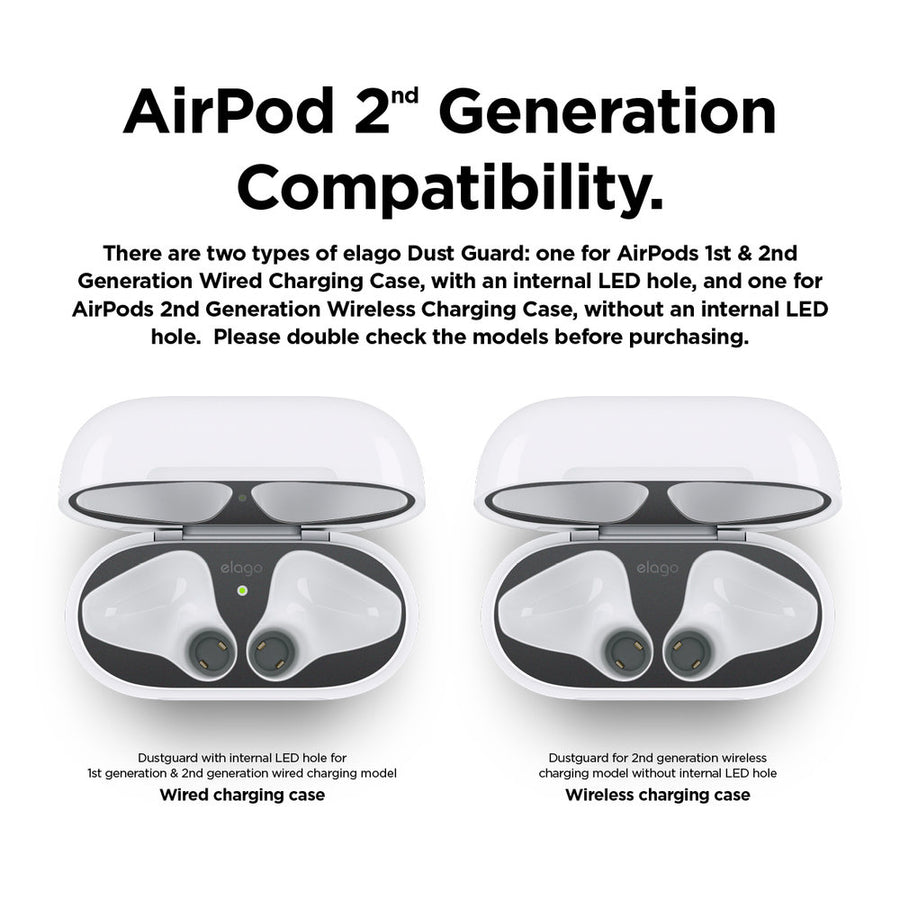 Dust Guard for AirPods 1 & 2 [2 Sets]