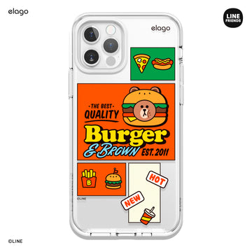 LINE FRIENDS | elago Burger Time Case for iPhone 12 Pro Max Case [3 Styles]